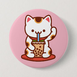 Funny Cat - Button - MANEKI-NEKO BOBA KIT-TEA