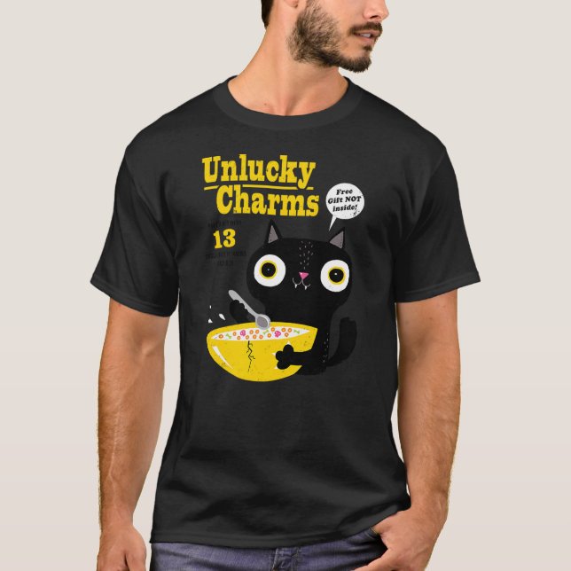 Funny Cat Cereal Unlucky Charms-Official DinoMike  T-Shirt (Vorderseite)
