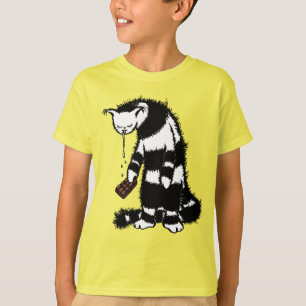 Funny Cat Chocolate Lover - Tinte Gezeichnet Drool T-Shirt
