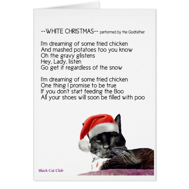 Funny Cat Christmas Card (Vorne)