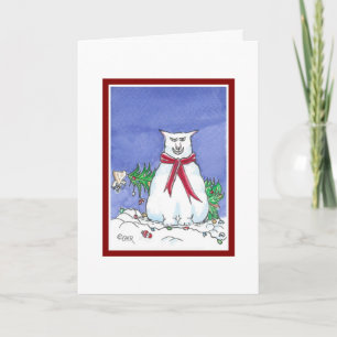 Funny Cat Christmas Card Feiertagskarte