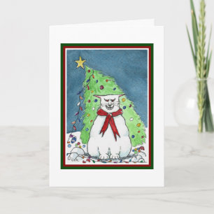 Funny Cat Christmas Card Feiertagskarte