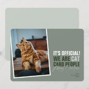 Funny Cat Christmas Card MeowChristmas Feiertagskarte