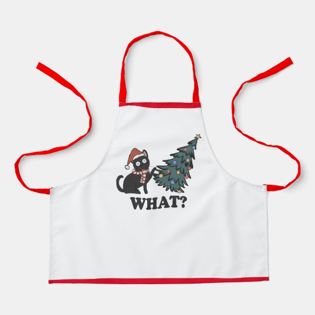 Funny Cat Christmas Kids Schürze (Vorderseite)