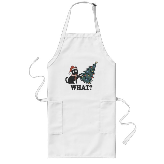 Funny Cat Christmas Long Schürze (Vorne)