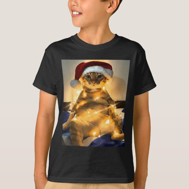 Funny Cat Christmas Meme Shirt Cute Holiday Meme C (Vorderseite)