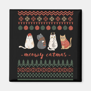 Funny Cat Christmas Pub - Katze Weihnachten Magnet