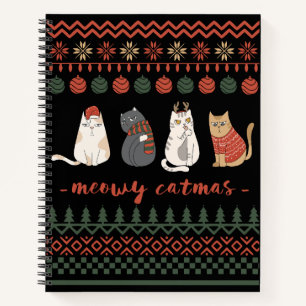 Funny Cat Christmas Pub - Katze Weihnachten Notizbuch