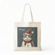 Funny Cat Christmas Snowman Niedlich