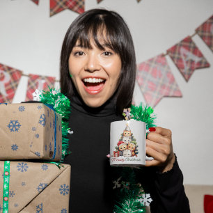 Funny Cat Christmas Tree Kaffeetasse