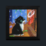 Funny Cat Christmas Tuxedo Kitten Maus Geschenkbox<br><div class="desc">Original-Kunstwerk von Lisa Adams. Ihre Arbeiten sind auf Ebay,  Etsy und Zazzle unter dem Namen Creationarts zu finden.</div>