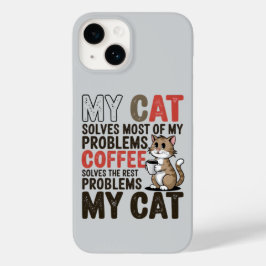 Funny Cat & Coffee Lover: Meine Katze löst Case-Mate iPhone 14 Hülle