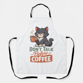 Funny Cat Coffee Lover Schürze