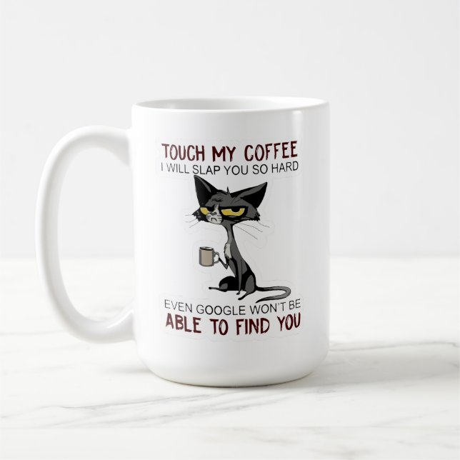 Funny Cat Coffee Tasse (Links)