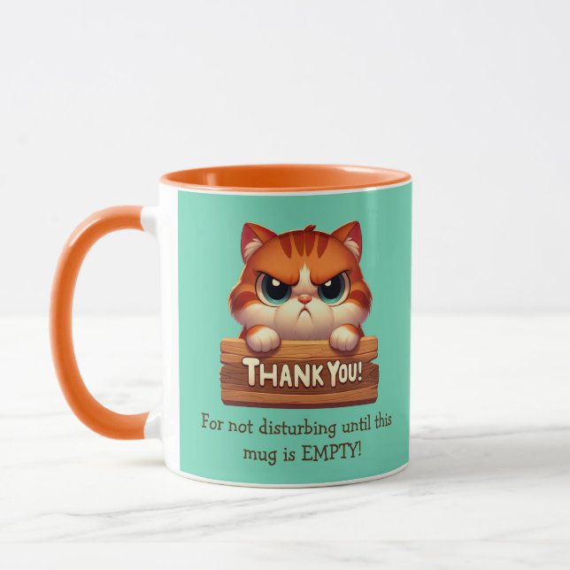 Funny Cat Coffee Tasse - individuell anpassbar (Links)