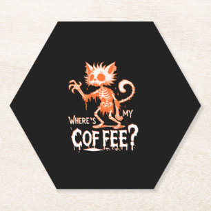 Funny Cat Coffee Wo ist mein Kaffee_ Unglaublich w Untersetzer