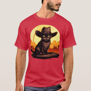 Funny Cat Cowboy Cowgirl Meow Howdy Meowdy 1 T-Shirt