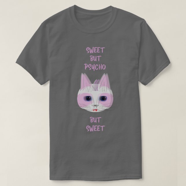 Funny Cat Crazy Cat Kitten Kitty T-Shirt (Design vorne)