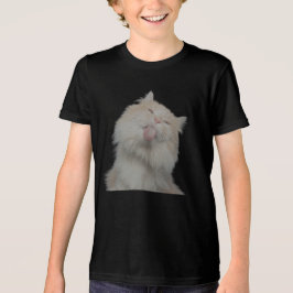 Funny Cat Custom Pet Photo Kids T-Shirt Tri-Blend Shirt