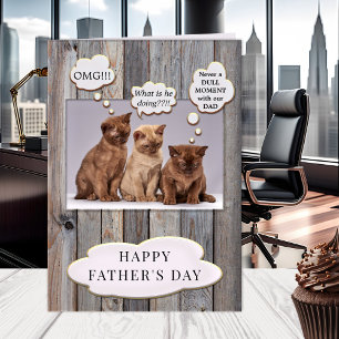 Funny Cat Cute Dad Father's Day Card Karte