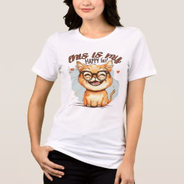 Funny Cat Das ist mein glückliches Gesicht Tri-Blend Shirt