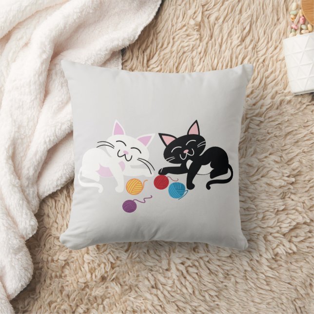 "Funny Cat Design" Drehkissen Kissen (Decke)