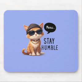 Funny Cat Design Mousepad mit hellblauer Farbe
