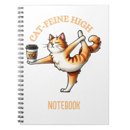 Funny Cat Doing Yoga Notebook Notizblock