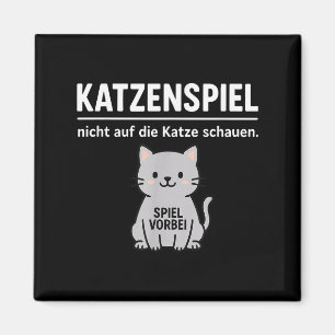 Funny Cat Dont Look Game Over Animal Lover Mama Va Magnet