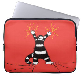 Funny Cat Electrical Engineer Red Laptopschutzhülle