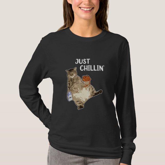 Funny Cat (Essenstränke) T-Shirt (Vorderseite)