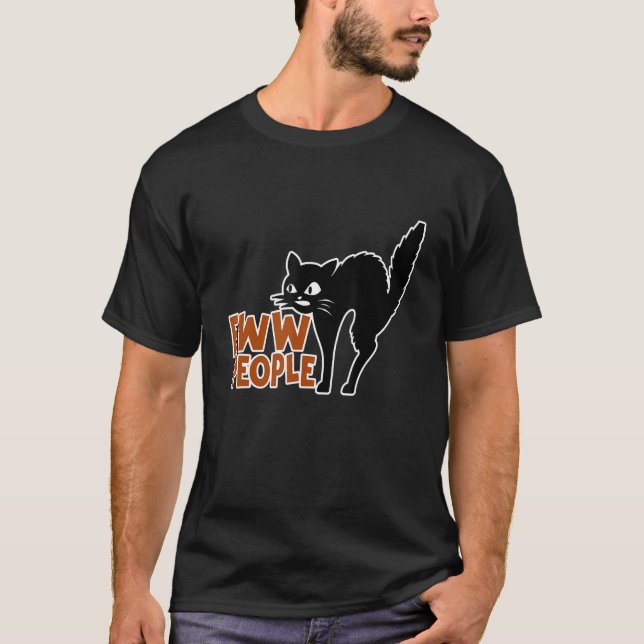 Funny Cat Eww People T-Shirt (Vorderseite)