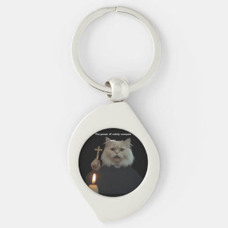 Funny Cat Exorcist Keychain - Catnip Compels You Schlüsselanhänger