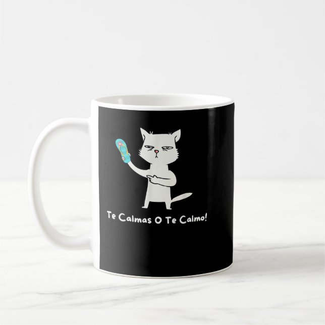 Funny Cat Expression Te Calmas O the Calmo Funny H Kaffeetasse (Links)