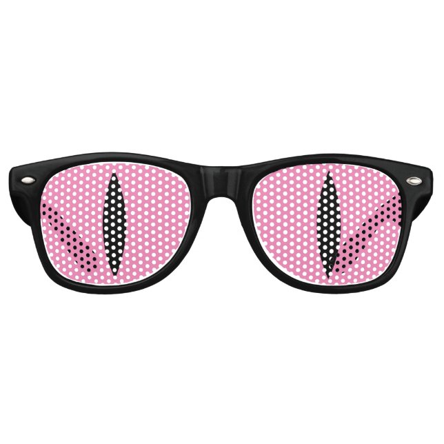 Funny Cat Eyes Glasses (Pink) Partybrille (Vorderseite)