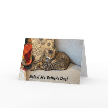 Funny Cat Father's Day Card