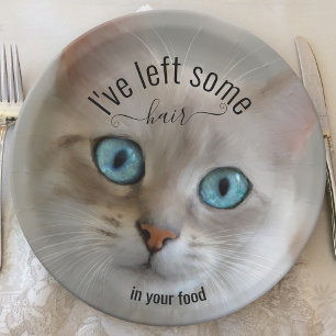 Funny Cat Fine Art Paper Plate Pappteller