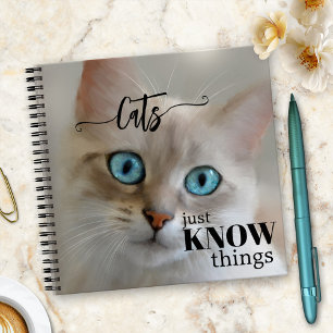 Funny Cat Fine Art Wisdom Notebook Notizbuch