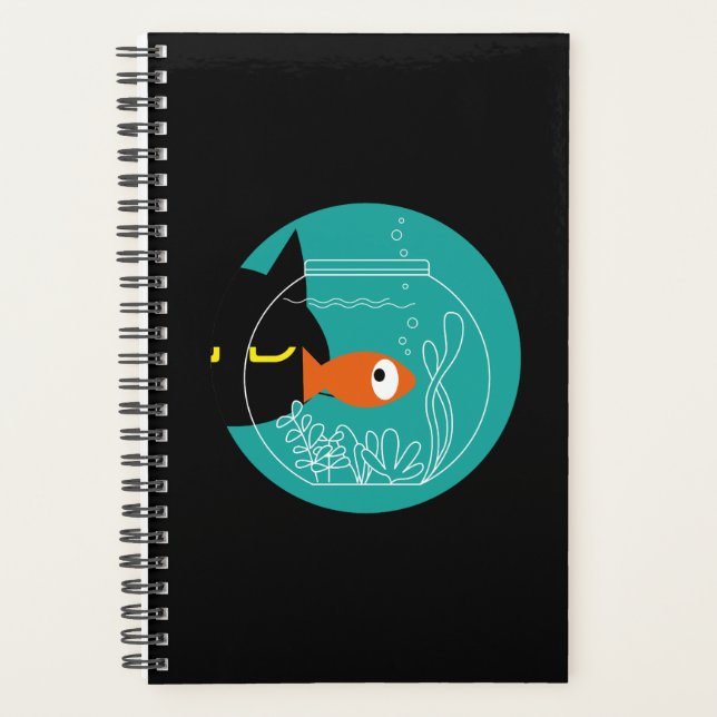 Funny Cat & Fish Planner – Kuro Catto + Kin-chan Planer (Vorderseite)