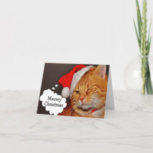 Funny Cat Fleas Navidad Weihnachtsfeiertag Feiertagskarte