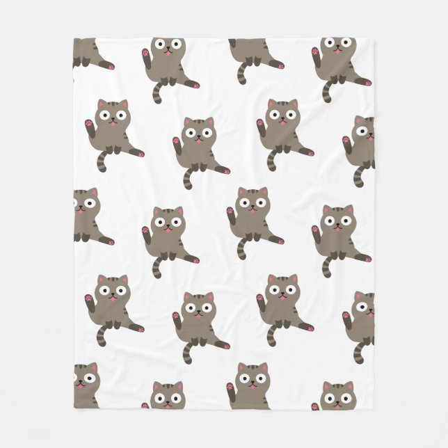 Funny Cat Fleecedecke (Vorderseite)