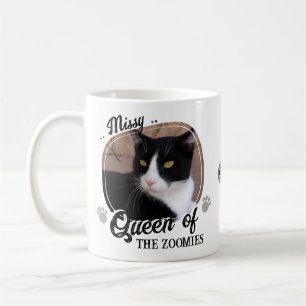 Funny Cat Foto Queen of Zoomies Kaffeetasse