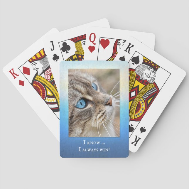 Funny Cat Foto Spielkarten Deck (Rückseite)