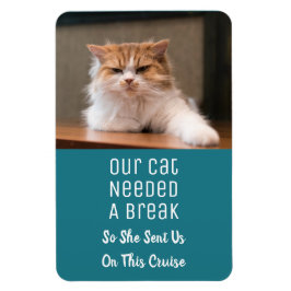 Funny Cat Foto Urlaub Kabine Kreuzfahrtschiff Magnet