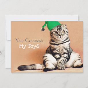 Funny Cat Frohe Weihnachten Personalisiert