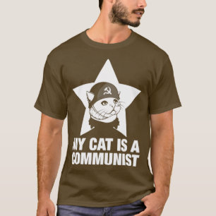 Funny Cat Geschenk meine Katze ist ein Kommunist T-Shirt