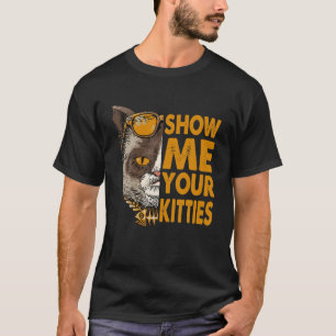 Funny Cat Geschenke Vintage Katzenliebhaber Zeigen T-Shirt