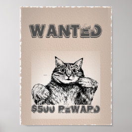 Funny Cat Gewollt Poster