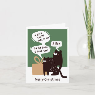 Funny Cat Gift (ideal für viele Gelegenheiten) Spa Feiertagskarte