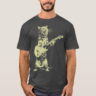 Funny CAt Gitarre spielen T-Shirt